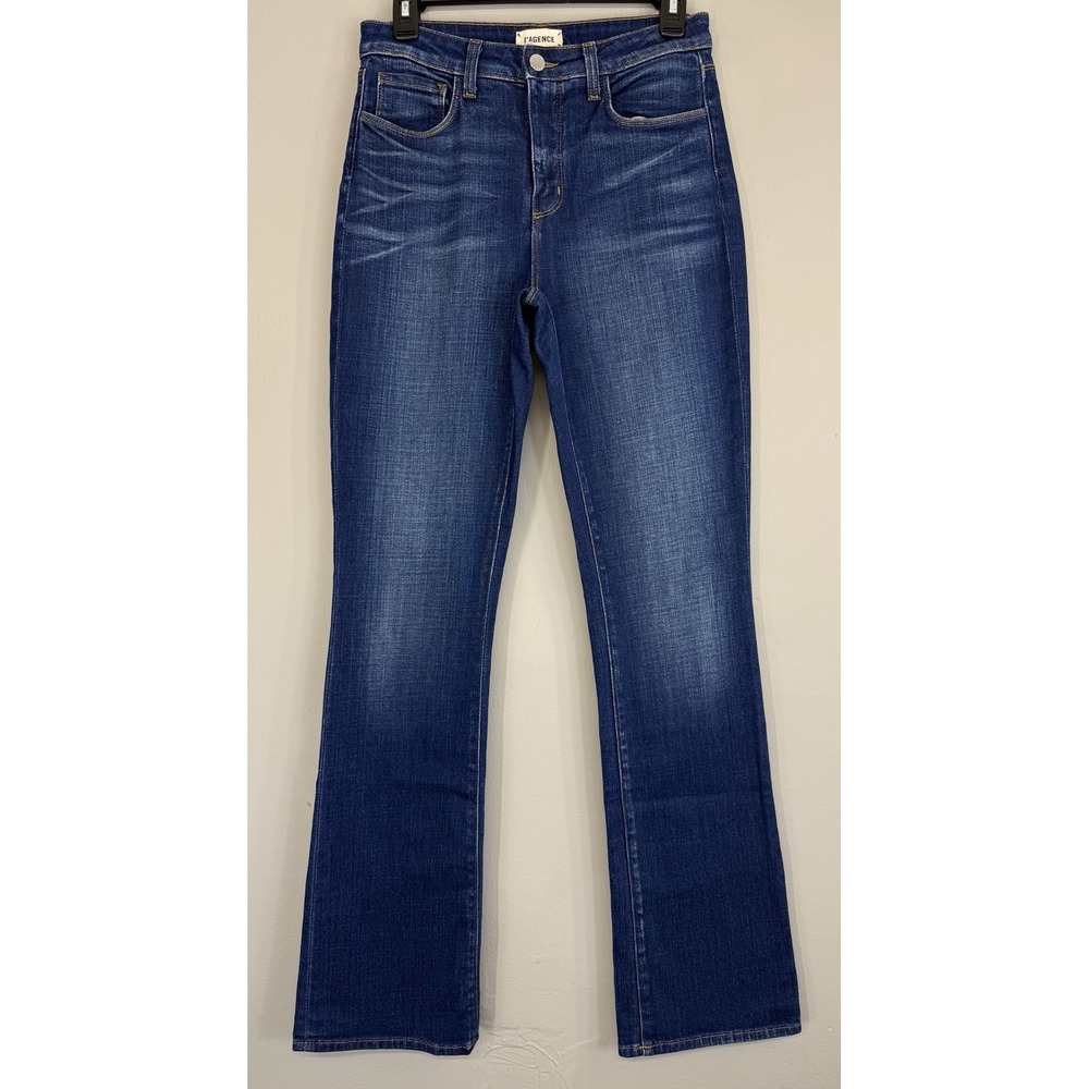 L'AGENCE Oriana High Rise Straight Jean Women's 27 Nova Blue Denim